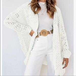 NEW Batwing Sleeves Hollow Out Cardigan Sweater